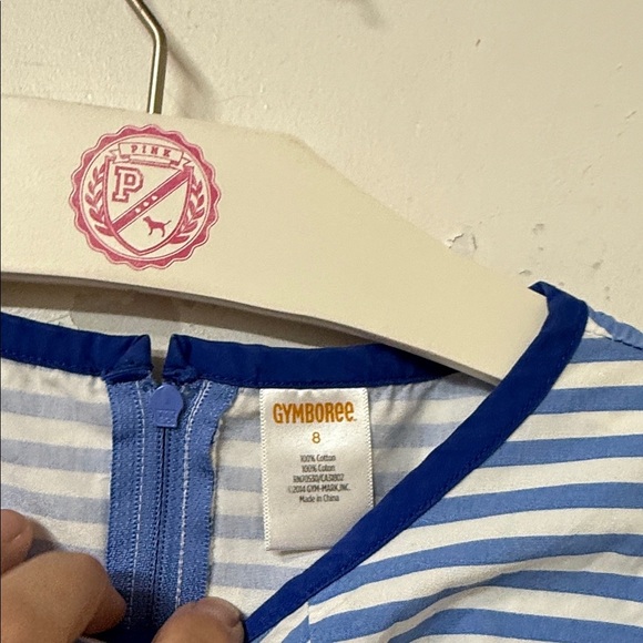 Gymboree Blue and White Striped Casual Dress - Picture 2 of 2